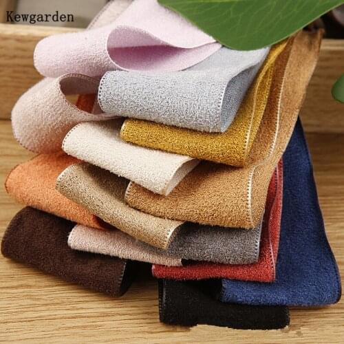 Kewgarden 1.5" 40mm Suede Ribbon DIY Hair Bow tie Sewing Accessories Satin Ribbon Handmade Tape Riband Packing Webbing 10 Yards