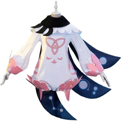 Game Genshin Impact Paimon Cosplay Costumes Paimon Traveler Uniform Suit Halloween Carnival Party Clothes Wig For Men Women