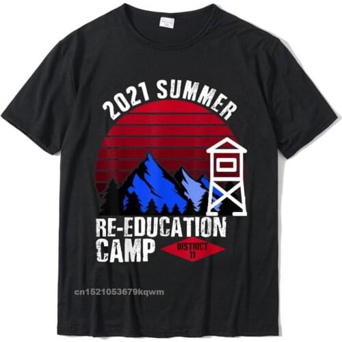 2021 Summer Re-Education Camp T-Shirt Top T-Shirts Tops Tees Newest Cotton Design Casual Men