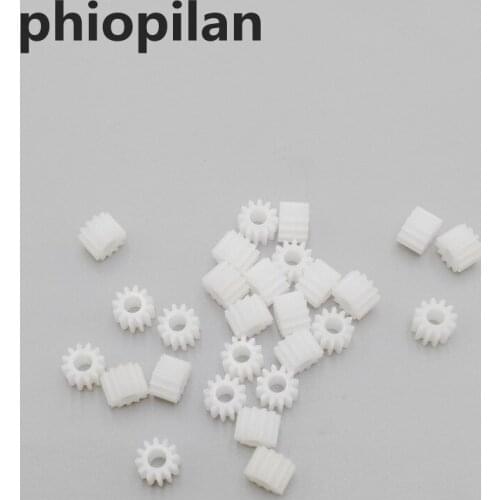 500pcs 0.5 modulus 12T 3A 12 Teeth 12-3A aperture=2.95mm Plastic Spindle Gear,Motor gear Model Car Gear fit to 3mm optical axis