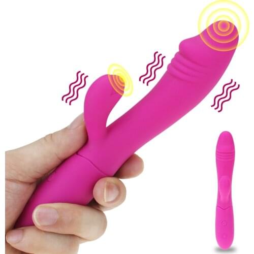 Soft Silicone Rabbit Dildo Vibrator High Quality G Spot Massager Vagina Shocker 10 Mode Female Masturbation Sex Toy for Woman