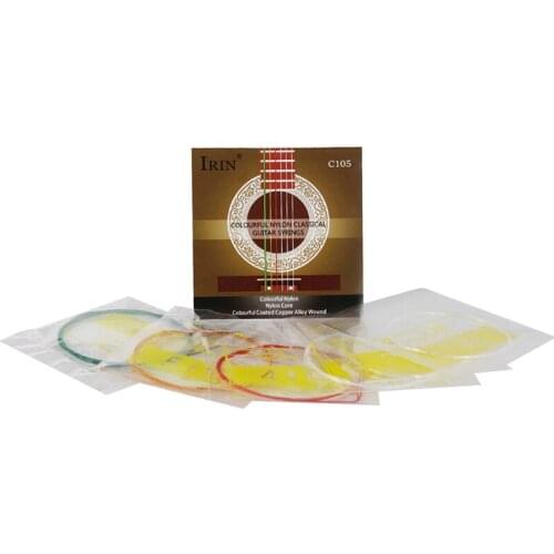 C105 Colorful Rainbow Acoustic Classical Guitar String Set(.028-.043) Nylon Core Colorful Coated Copper Alloy Wound