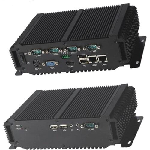 Factory Wholesale Industrial Mini PC With Intel Atom D2550 Dual Core CPU Dual LAN Port Fanless Box PC For Business computer