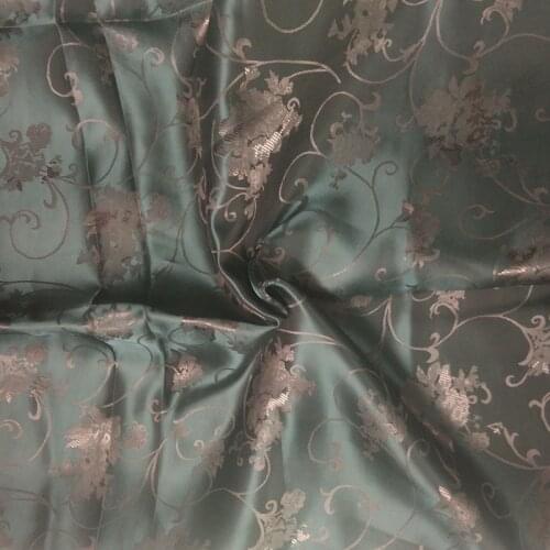 50x120cmRoyal Brown Lily Flower Jacquard Polyester Lining Fabric Lining of cloth dress Home Decoration