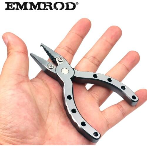 EMMROD Mini Portable 11.5cm/41G Aluminum Fishing Pliers Multifunctional Fishing Scissors Line Cutter Fishing Hook Remover Tackle