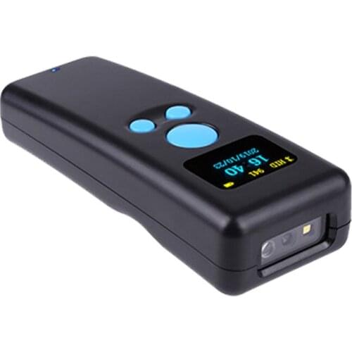 2D CMOS bluetooth Barcode scanner handheld small size 2.4Ghz reader good quality with display scans PDF417 USB interface