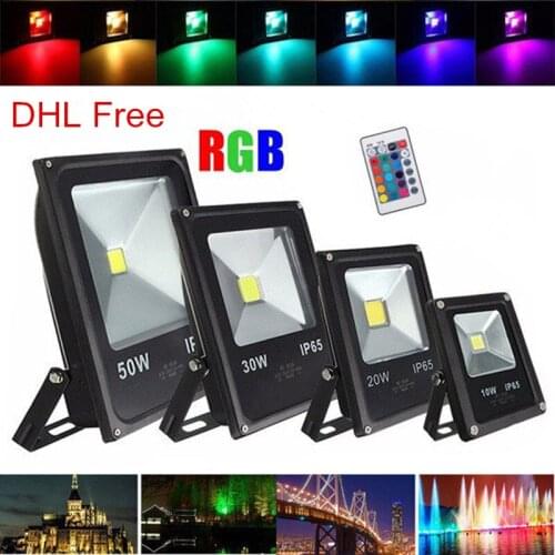 LED Outdoor Floodlight 10W 20W 30W 50W AC85-265V/DC12V/DC24V landscape light High quality led outdoor lighting DHL Free ship