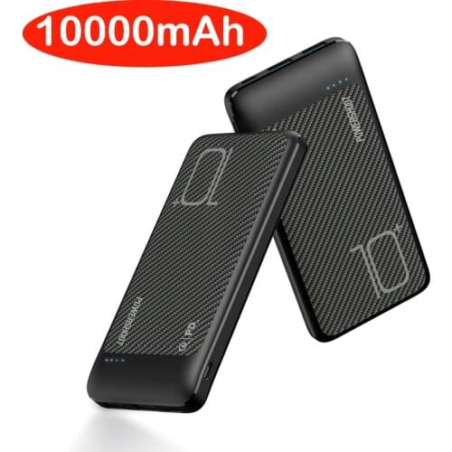Slim Power Bank 10000mAh 18W QC PD 3.0 Fast Charging Powerbank 10000 mAh External Battery Charger For iPhone 12 Xiaomi Mi Huawei