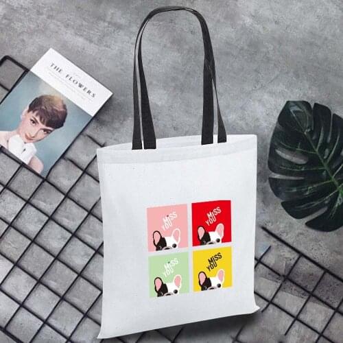 Large Capacity Wild Canvas Bag Tote Reusable Polyester Portable Shoulder Travel Shopping Bag High Quality Ladies Shoulder Bags