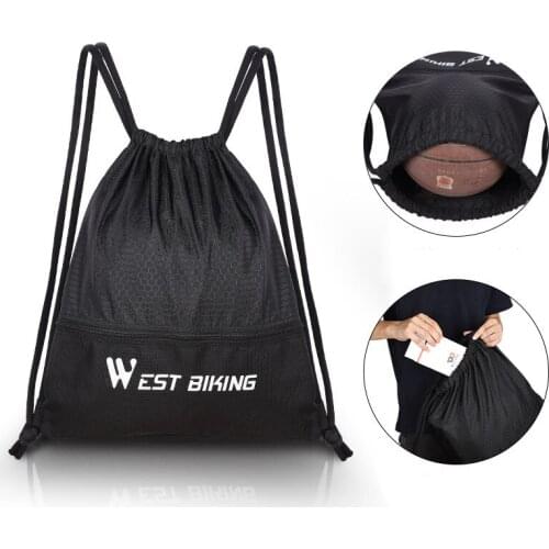 15L Water-resistant Sports Backpack Outdoor Cycling Zipper Pocket Travel Drawstring Bag Fitness Running Bag Sports Accessories