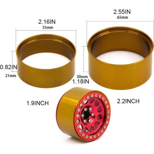 1.9/2.2 inch RC Car Replacement Hubcap Spare Part RC Part Electric RC Crawler Wheel Ring