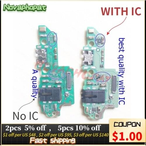 Novaphopat Honor7X Charger Board For Huawei Honor 7X USB Dock Charging Port Connector Flex Cable Microphone Audio Jack