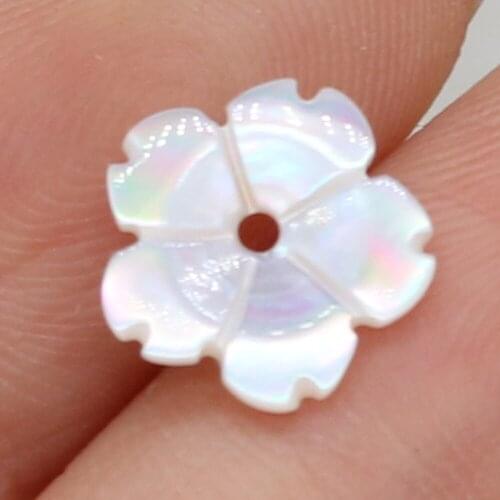 1 Pc Natural Freshwater White Shell Petal Pendant Loose Bead Crafts Handmade DIY Necklace Bracelet Earring Jewelry Accessories