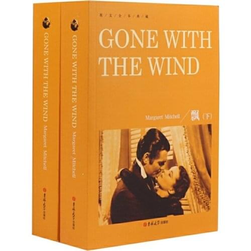 2Pcs/set Gone With the Wind by Margaret Mitchell Original English Edition A Complete Collection in English Series Paperback