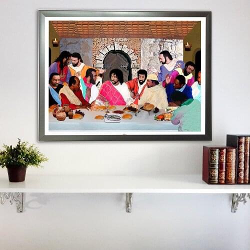 Abstract Jesus In The Last Supper Canvas Painting Wall Art Nordic Posters and Prints Wall Pictures for Living Room Decoration