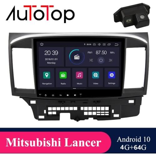 AUTOTOP 10.1" PX5 DSP 2 Din Android 10.0 Car Radio for Mitsubishi Lancer x 2007-2018 GPS Navigation Bluetooth 4G Wifi No DVD