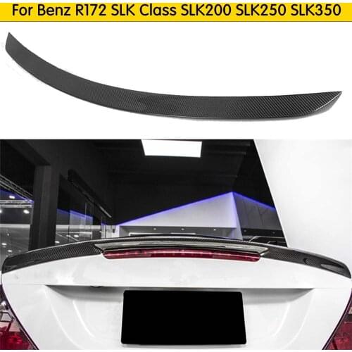 Car Styling Carbon Fiber Rear Trunk Spoiler Lip Auto Back Wings For Mercedes Benz R172 SLK Convertible 2 Door 2012 2013