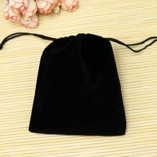 Free Shipping 20Pcs/lot Black Velvet Bags 9x12cm Small Jewelry Gift Charms Packaging Bag Christmas/Wedding Drawstring Gift Bags
