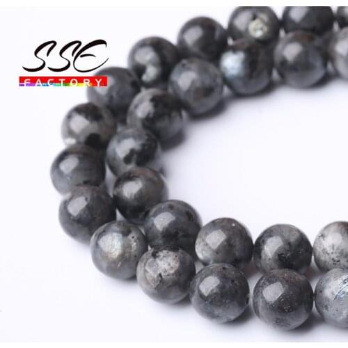 Natural Stone Beads Black Labradorite Minerals Gem Beads For Jewelry Making 4 6 8 10 12mm Round Beads Diy Bracelets Necklaces