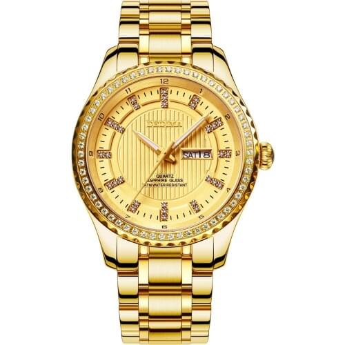 Luxury Designer Gold Watch Mens Fashion Sports Automatic Quartz Watch For Men 30M Waterproof Wristwatches Relojes Para Hombre
