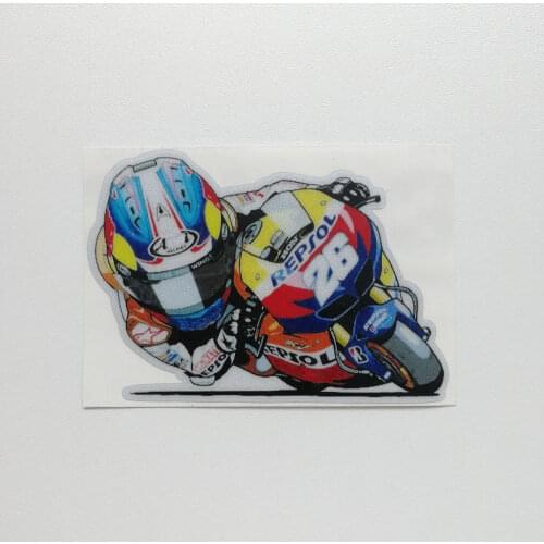 Dani Pedrosa 26 Motorcycle Stickers Motor vinyl Decals Motocross Road Racing Sticker Helmet Car Styling Reflective Motor