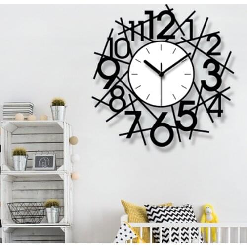 Decorative Modern Wall Clock for Living Room Bedroom Office Simple Floating Digital Clock SP99