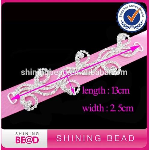 Hot sale Fashion Crystal Rhinestone DIY Flower Bikini Connectors Metal Buckle For Swimming Wear