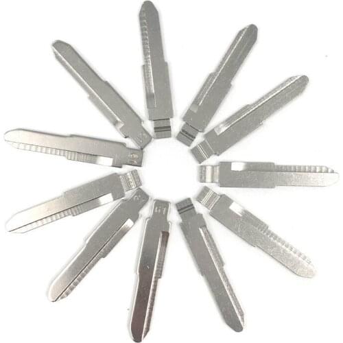 HKCYSEA 10 pcs/lot Metal Blank Uncut Flip KD Remote Key Blade Type #61 for Haima NO. 61 Blade