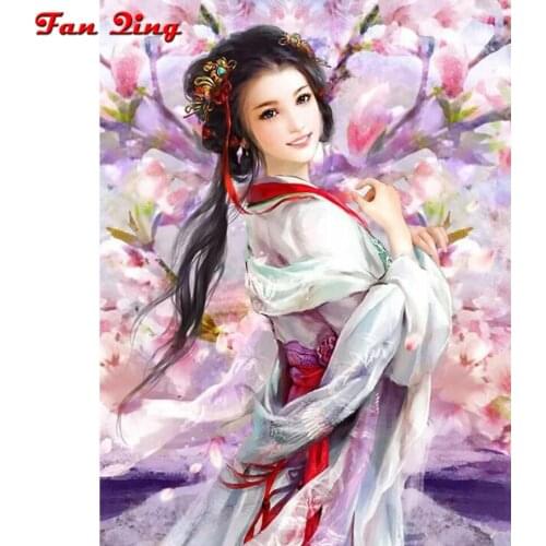 Diy Diamond Painting Ancient Chinese Beauty Cross Stitch Diamond Embroidery Full Set beaded Painting Diamond Art Home Decor