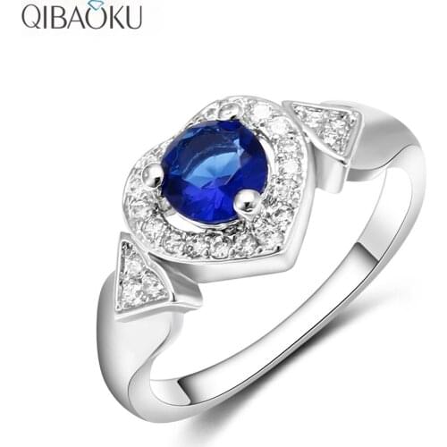 Heart Rings New Fashion Jewelry for Women Unique Gift Nickel Free CZ Cubic Zirconia Engagement Rings Jewelry