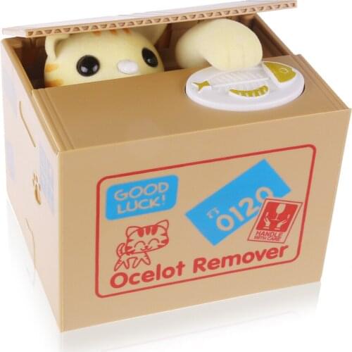 Cat Money Piggy Bank Panda Money Boxes Toy Banks Gift Kids Money Boxes Automatic Coin Piggy Bank Money Saving Box Gift for Child