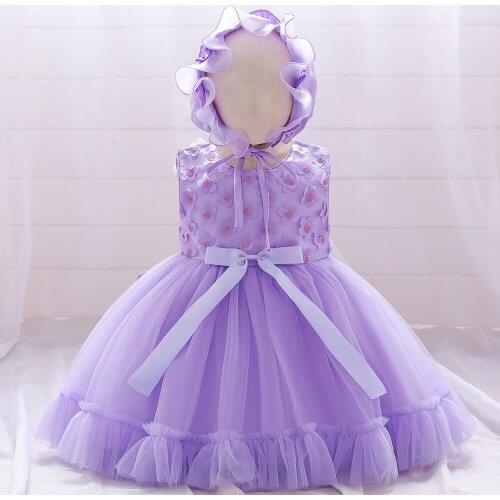 Pretty Purple Christmas Dress For Girls Kids Dresses Baby Princess Evening Party Dress Ballgown Tulle Tutu Children Vestido