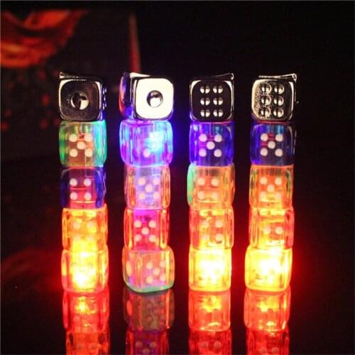 Creative Lighter Interesting Flame Flash Dice Shape Portable Cigarette Lighter Butane Torch Lighter