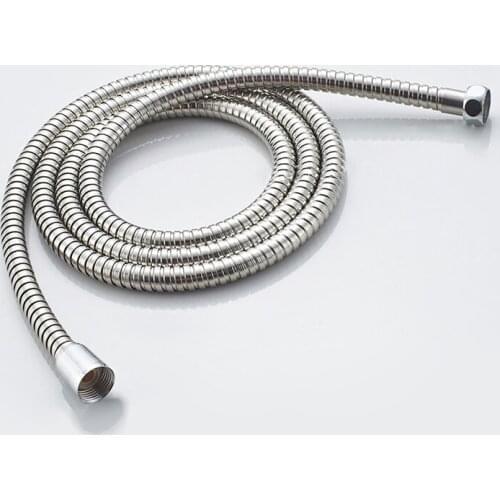 LOMAZOO Stainless Steel 1.2m 1.5m 2m Shower Hose Soft Shower Pipe Flexible Bathroom Water Pipe Silver Common Plumbing Hoses