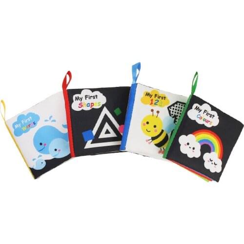 Newborn Baby Soft Cognitive Books Color Number Shape Cognition Learning Educational Toy Intelligence Development Infant Gifts