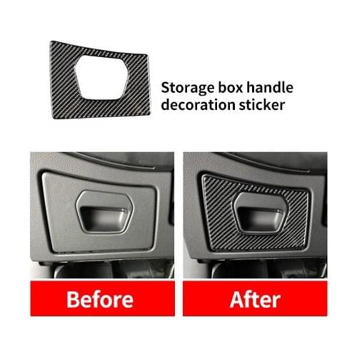 Storage Box Handle Decoration Sticker For Audi Carbon Fiber 2019 1pc A6l