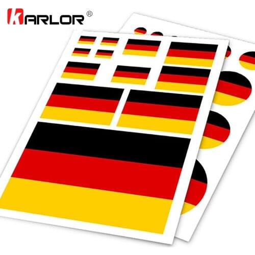 German Deutsch Flag Germany DE Ho Car Auto Motorcycle Decal Set Sticker Scratch Off Cover Ipad Notebook Laptop Handy Car Styling