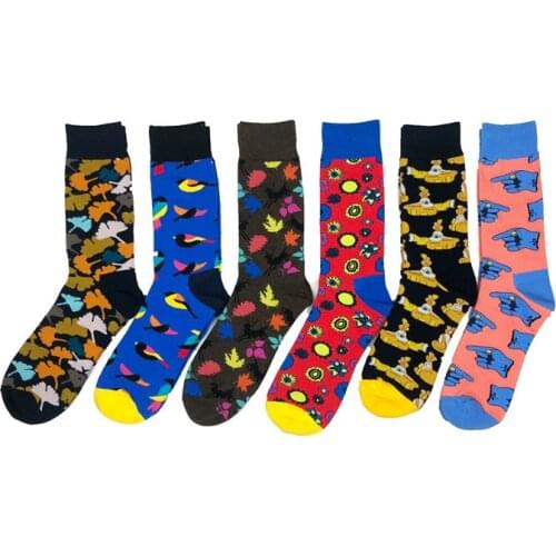 Peonfly Pair Peonfly 1 Cool Funny Man Cotton Crew Fashion Colorful Long Gift Socks for Men Calcetines De Hombre Drop Shipping