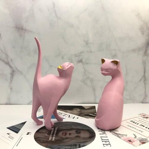 Nordic Minimalist Resin Crafts Lucky Cat Ornaments Living Room Decoration A Generation of Hair Accessories Home Accessories