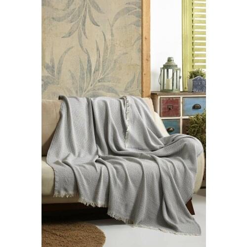 Gray Sofa Cover Sofa Throw 170x210 cm Cotton