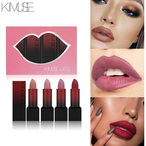 Kimuse Miao Color Rose Fog Surface Lipstick Kit Easy To Color Not Easy To Fade Matte Velvet Lipstick KS104