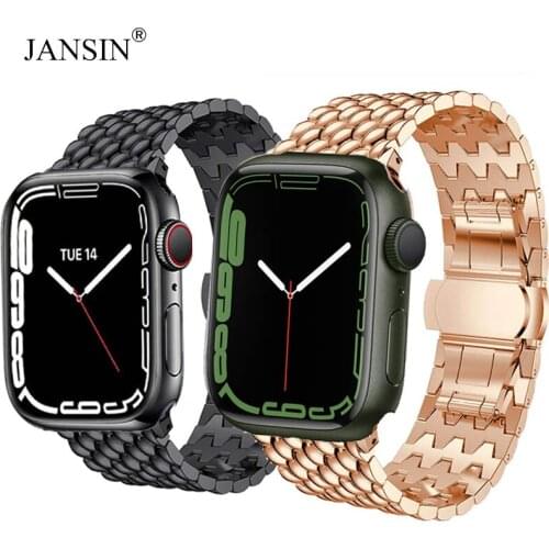 Watchband For Apple Watch Bracelet 42mm 38mm Stainless Steel Strap For iWatch 44mm 40mm Band Correa SE 6 5 4 3 2 1 Metal Bands