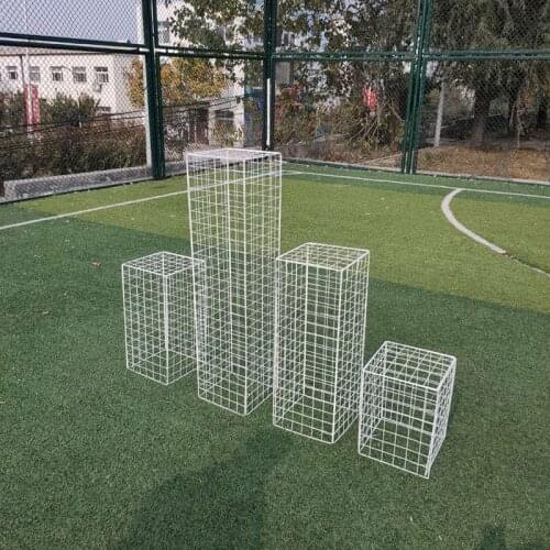 Wedding Party 4pcs Grid Plinth Iron Square Background Stand Table Decoration Road Stage Plinth Wedding Decorations
