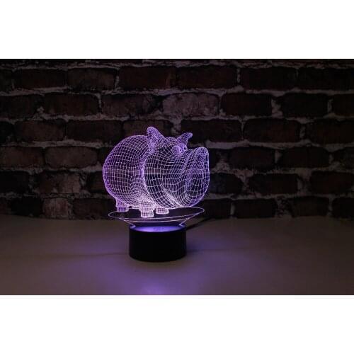 Wedding holiday light novelty unique led 3d night light lucky dog table lamp/bedroom table lamp for decorating