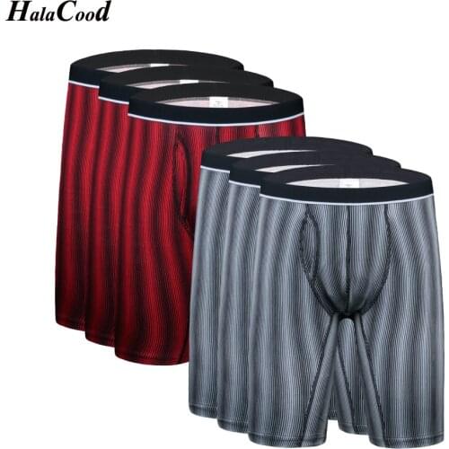 6Pcs/lot Mens Underwear Boxers Fashion Cotton Boxer Men Underwear Cueca Shorts Panties Sexy Long Boxer Men Plus Size Underpant