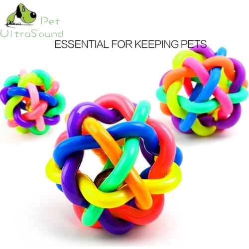 ULTRASOUND PET Dog Toys Pet Puppy Chew Squeaker Squeaky Plastic Sound Balls Toys Products Colorful Style Size S M L For All Pet