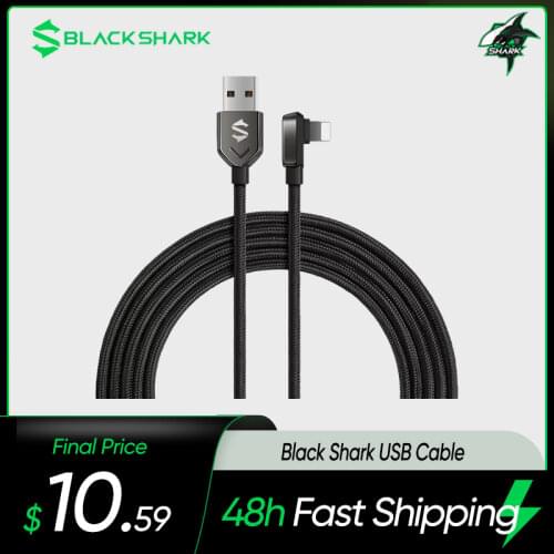 Black Shark USB Data Cable 3A Fast charging For iPhone 12 11 Pro Xs Max X Xr 8 7 6 6S Fast Charging Cable