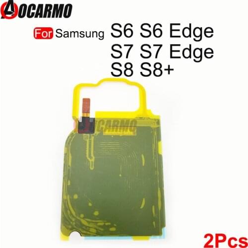 2Pcs For Samsung Galaxy S6 S7 Edge S8 Plus S8+ G950F Charger Receiver MFC Wireless Charging Induction Coil NFC Module Flex Cable