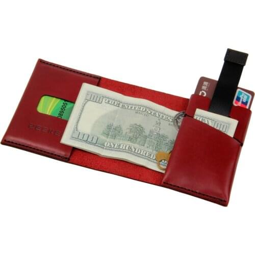 ZEEKER New Design Tri-fold Leather Wallet Pull-out Card Wallet Handmade Mini Leather Wallet