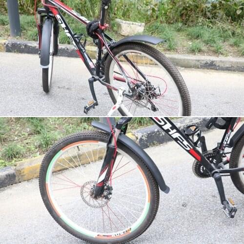 Rear 65,7 CM/25,87 " Front 52,1 CM/20,51 "Bicycle Fender MTB Road Bike Waterproof Sputtering Fender Cycling Mud Guard Sets